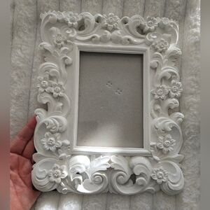 Ornate White Frame Photo Picture Baroque Neocladical Italian Style 4x6